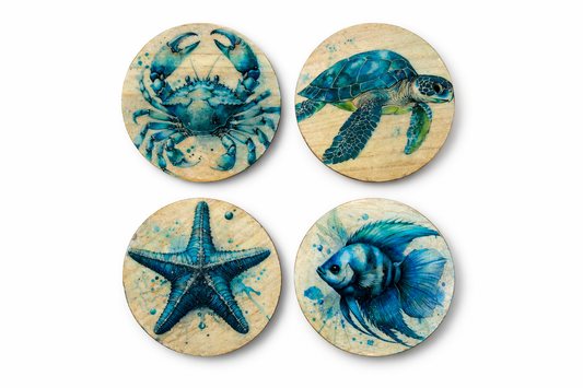 Under the Sea Coasters ( Set of 4)